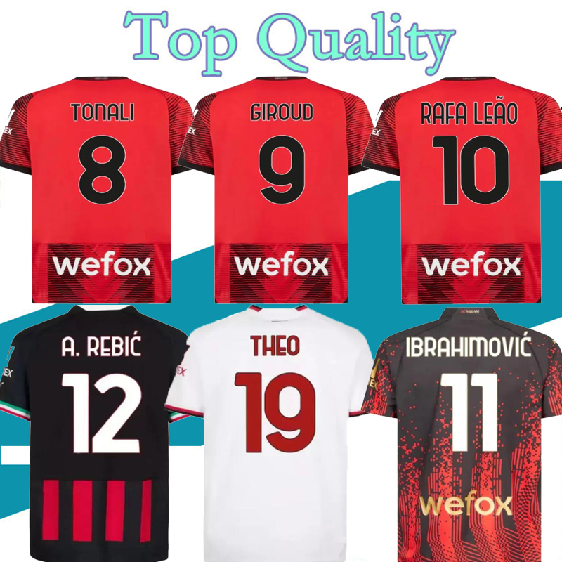 Ac MilAns 23/24 Soccer Jerseys Football Shirt 2023 2024 Maglia MiLAno Kids Kit Home Maglie da Calcio Training Away 3rd 4th Fan Player Version IBRAHIMOVIC GIROUD BRAHIM, 22-23 3rd
Ac MilAns 23/24 Soccer Jerseys Football Shirt 2023 2024 Maglia MiLAno Kids Kit Home Maglie da Calcio Training Away 3rd 4th Fan Player Version IBRAHIMOVIC GIROUD BRAHIM, 22-23 3rd