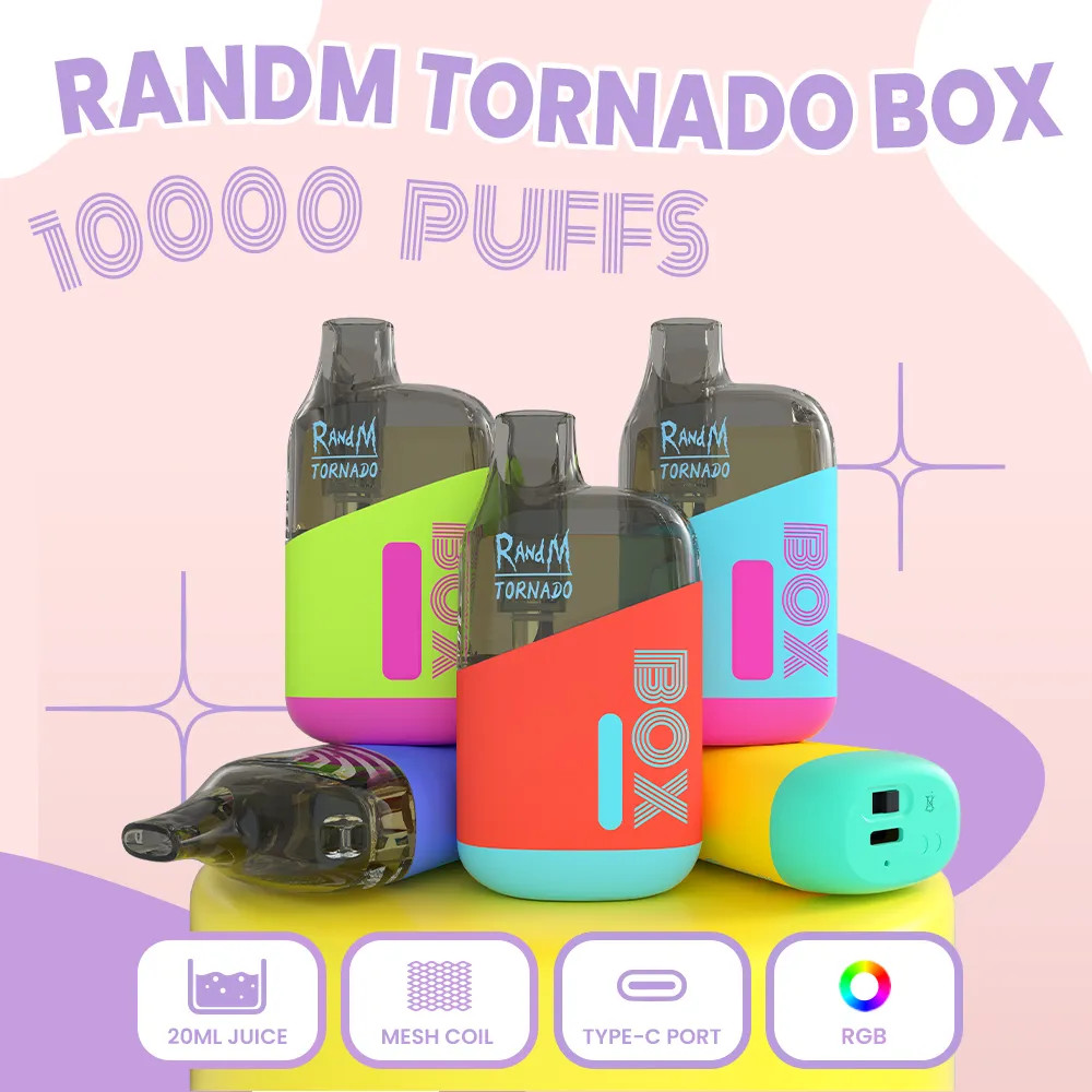 NEW box vape 100% Original RandM Tornado box 10000 Puffs Disposable E cigarettes vape Mesh Coil Vape Pen Kit
NEW box vape 100% Original RandM Tornado box 10000 Puffs Disposable E cigarettes vape Mesh Coil Vape Pen Kit
