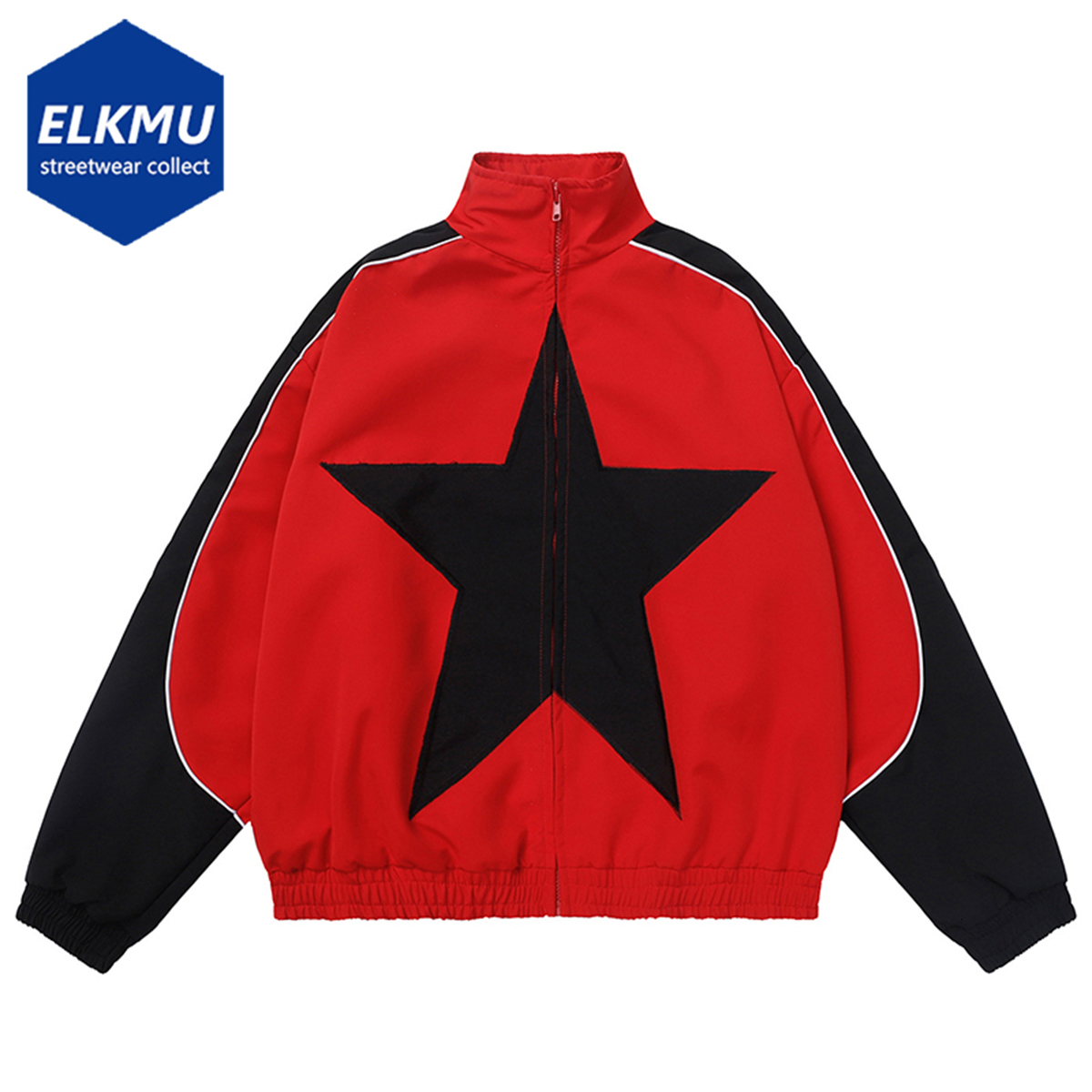 Men's Jackets Hip Hop Streetwear Jackets Star Splicing Harajuku Loose Coat Men Spring Autumn Casual Camping Jackets Outwear 230715
