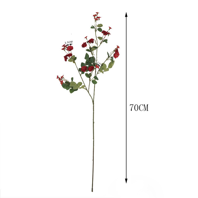 Dried Flowers small rose Long branch simulation flower silk decorative ornaments wedding Living Flower Home wholesale 230715