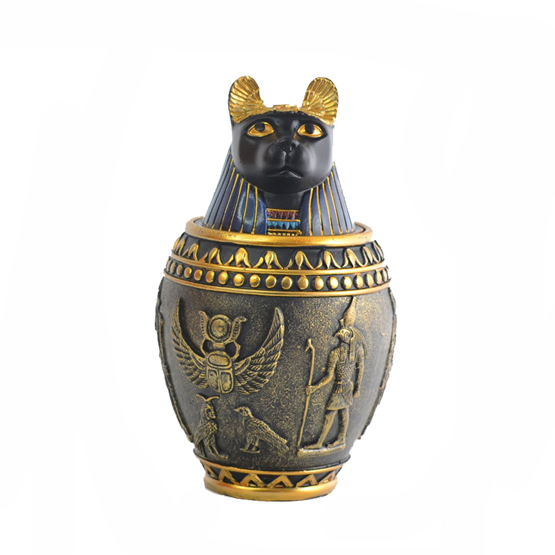 Other Cat Supplies Pet Urns Dog Birds Human Cremation Ashes Urn Egypt Sacrifice Decoration Keepsake Columbarium Pets Memorials Altar 230715