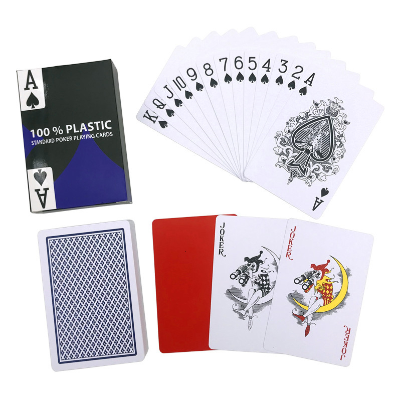 Outdoor Games Activities 2Pcs/Lot Top Grade Waterproof Plastic Playing Pokers Pack Game Cards Magic Card Gift Collection Family Table Bridge Board Gam