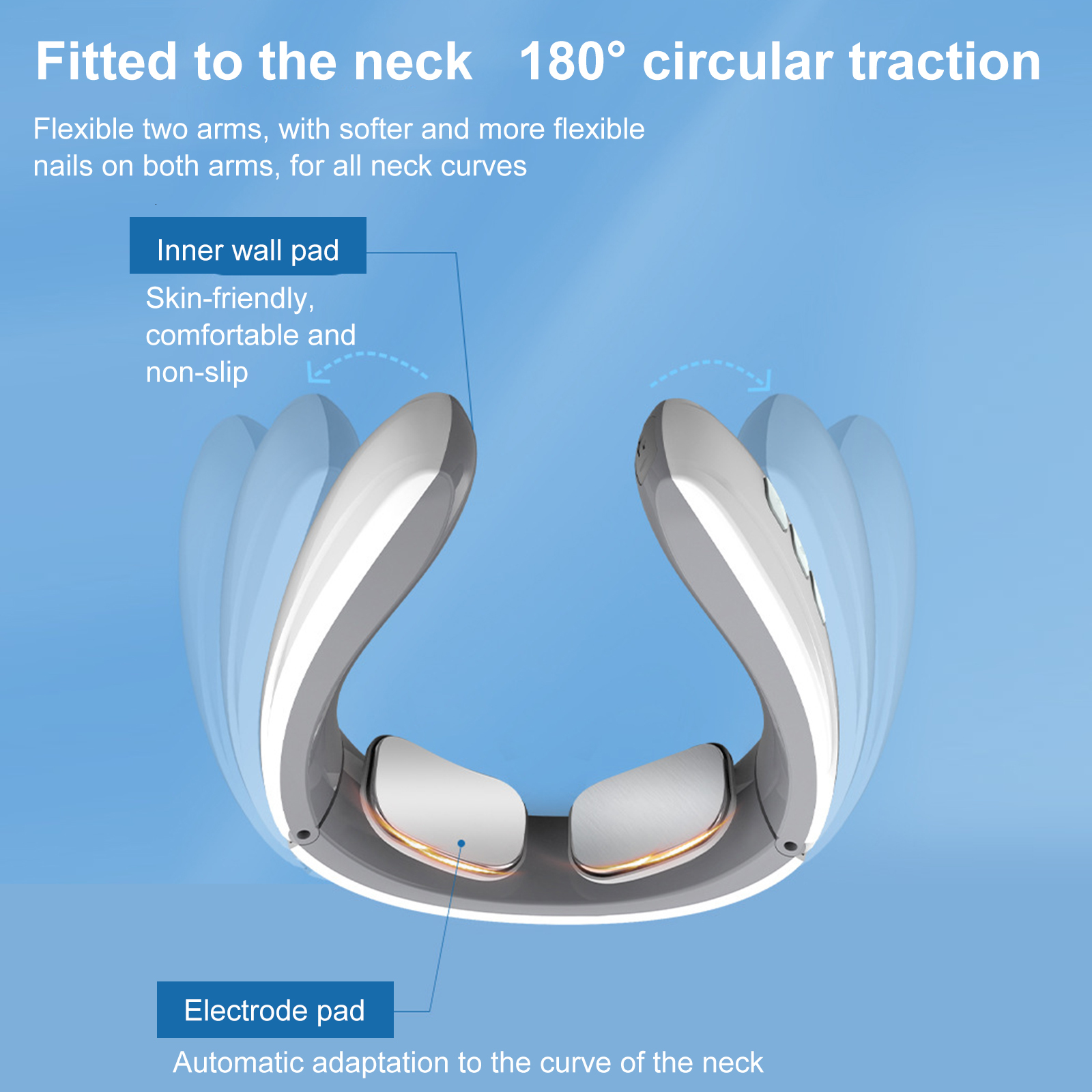 Massaging Neck Pillowws Carevas Intelligent Neck Massage EMS Neck Therapy Instrument Household Multifunctional Rechargeable Cervical Massage Machine 2