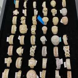 Moissanite Dia Iced Out Men Championship Ring Band Rings Hip Hop Jewelry Bulk Wholesale Fine Gold Sier Custom Rapper Gift