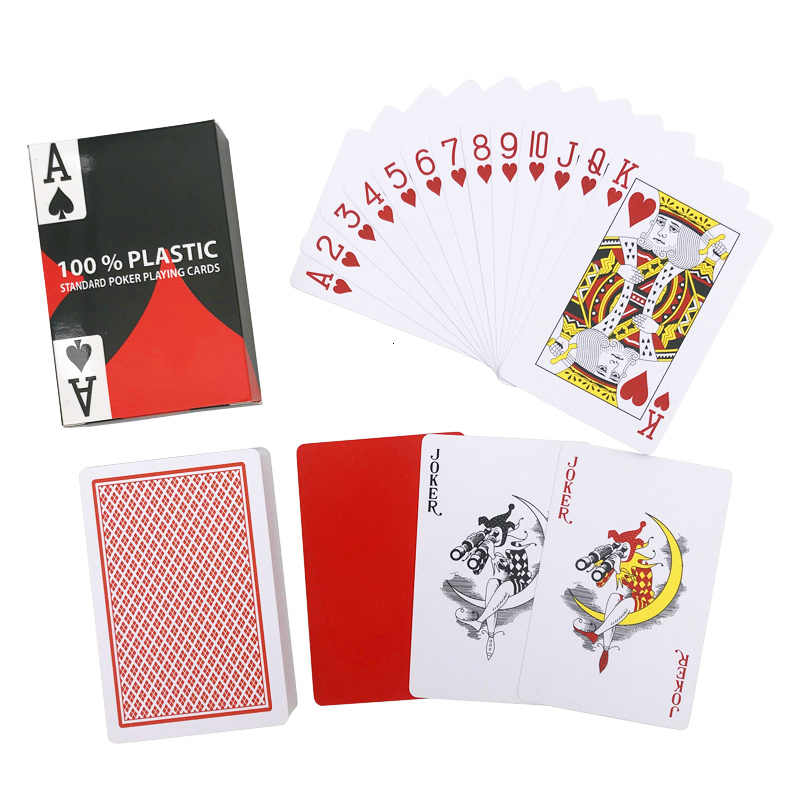 Outdoor Games Activities 2Pcs/Lot Top Grade Waterproof Plastic Playing Pokers Pack Game Cards Magic Card Gift Collection Family Table Bridge Board Gam