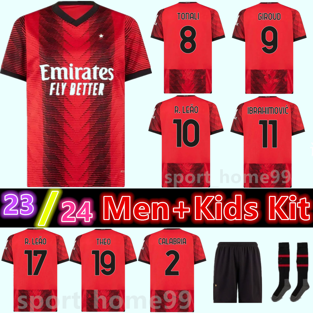 New 23 24 AC MILANS PULISIC Soccer Jerseys GIROUD IBRAHIMOVIC KOCHE THEO BRAHIM 2023 2024 CALABRIA R. LEAO Home Away Football Shirt adult Men Kids kit uniform, 23/24 kids-home-socks
New 23 24 AC MILANS PULISIC Soccer Jerseys GIROUD IBRAHIMOVIC KOCHE THEO BRAHIM 2023 2024 CALABRIA R. LEAO Home Away Football Shirt adult Men Kids kit uniform, 23/24 kids-home-socks