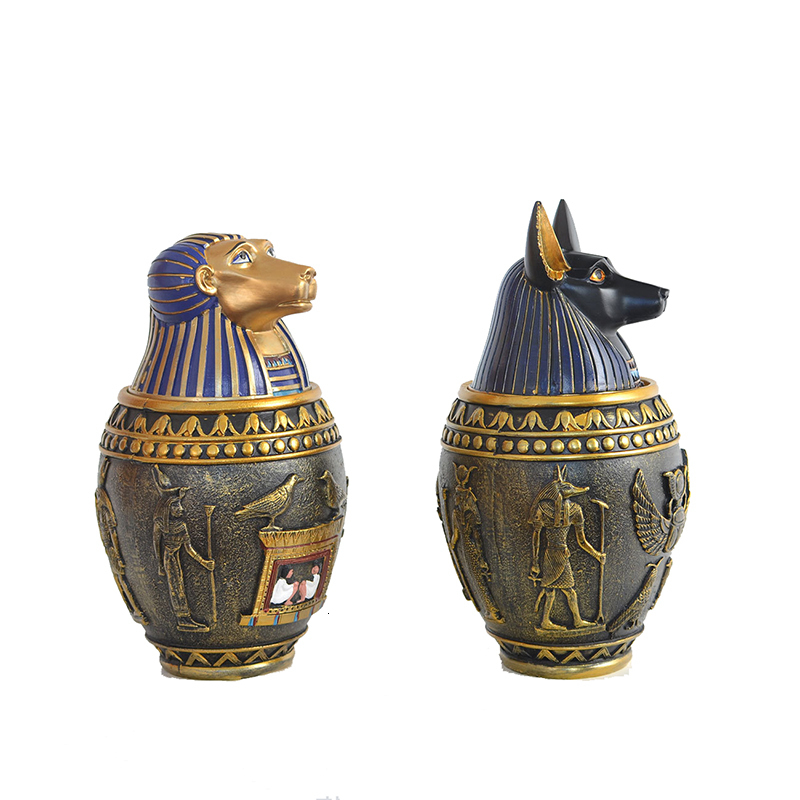 Other Cat Supplies Pet Urns Dog Birds Human Cremation Ashes Urn Egypt Sacrifice Decoration Keepsake Columbarium Pets Memorials Altar 230715