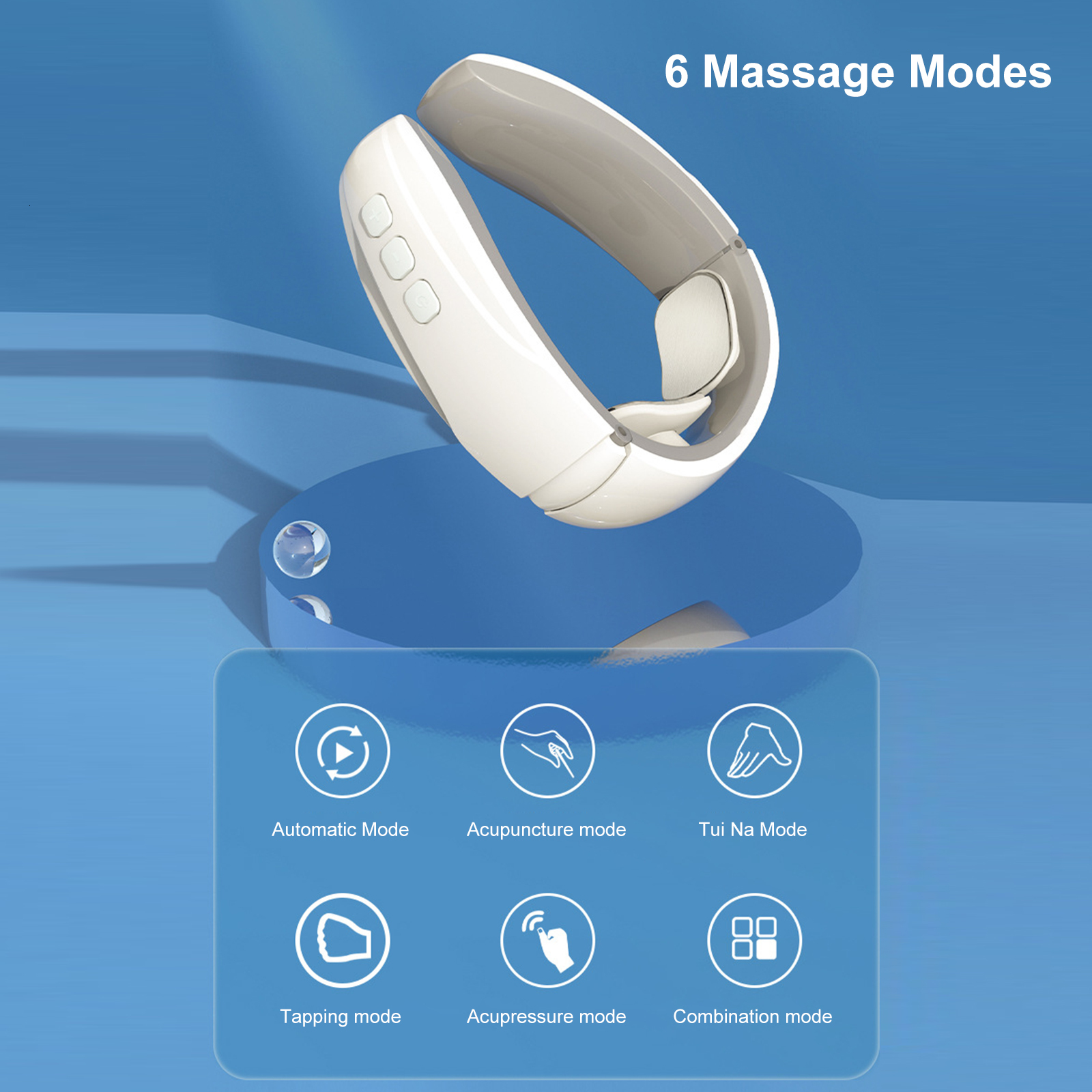Massaging Neck Pillowws Carevas Intelligent Neck Massage EMS Neck Therapy Instrument Household Multifunctional Rechargeable Cervical Massage Machine 2