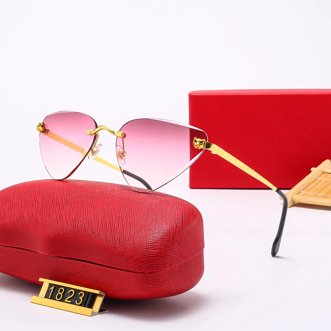 Fashion Sunglass Designer Sunglasses for Woman Full Rimless Travel Panther Metal Frame Goggle Men Carti Glasses Sunglasses Man Polarized Driving Eyeglasses Gafas