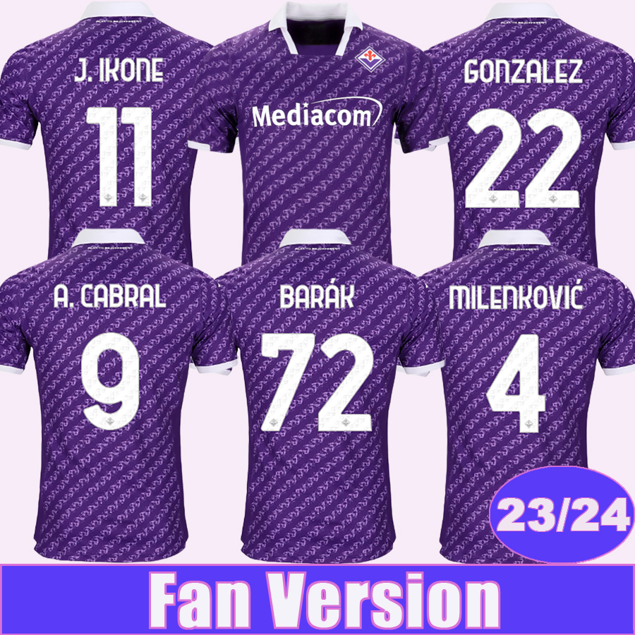 2023 24 Fiorentina Mens Soccer Jerseys JOVIC C.CABRAL GONZALEZ MILENKOVIC BONAVENTURA CASTROVILLI J.IKONE BARAK Home Football Shirts, Qm13837 23 24 home ser.e a patch
2023 24 Fiorentina Mens Soccer Jerseys JOVIC C.CABRAL GONZALEZ MILENKOVIC BONAVENTURA CASTROVILLI J.IKONE BARAK Home Football Shirts, Qm13837 23 24 home ser.e a patch