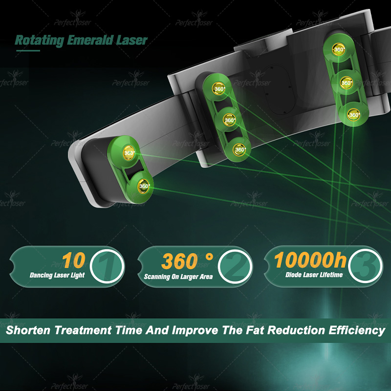 Professional 532nm Emerald Laser Weight Loss Products Fat Removal Cellulite Reduction Fat Burning Slimming Machine Skin Tightening Machine
