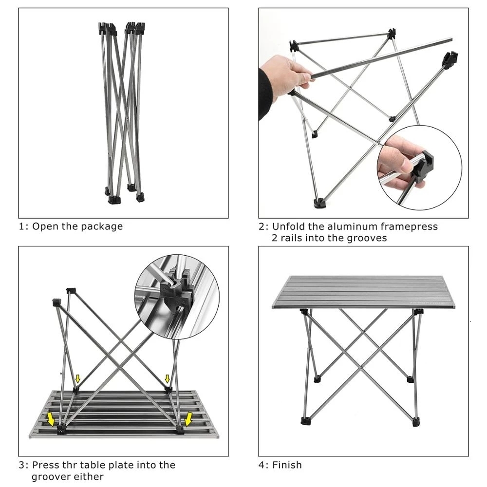 Camp Furniture Portable Table Folding Camping table Desk Foldable Hiking Traveling Outdoor Garden Picnic table Al Alloy Ultra-light 230716