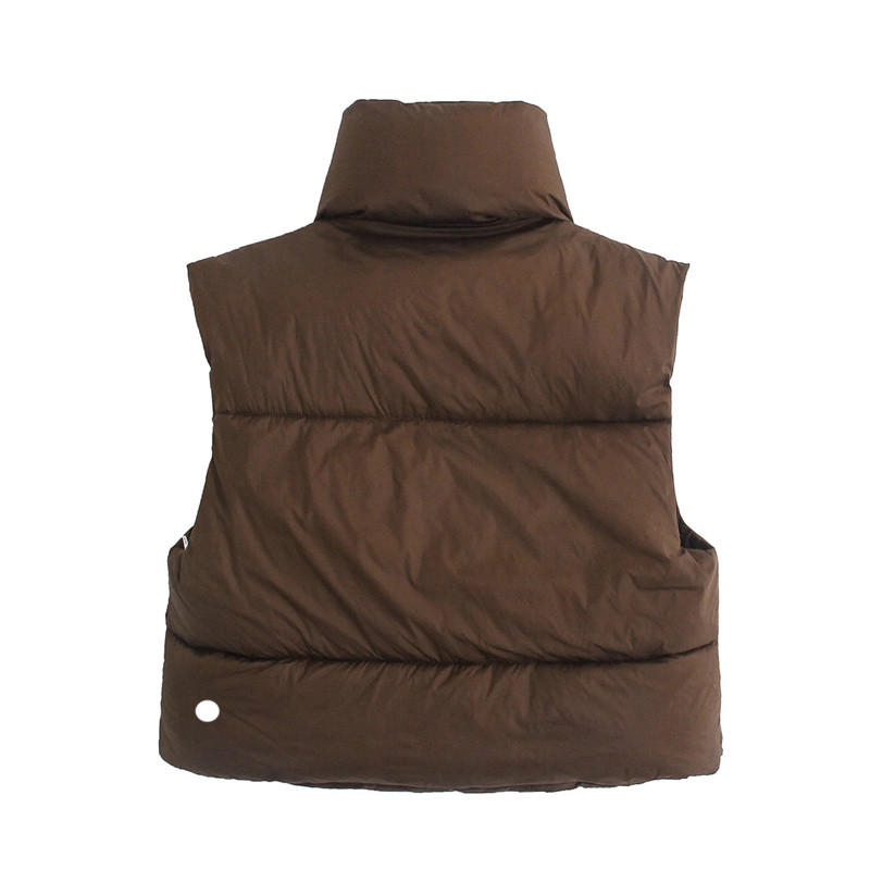 LM621 Women Puffer Vest Autumn Winter Warm Waistcoat Sleeveless Stand Collar Double Sided Outwear Jacket Vests Fashion Streetwear