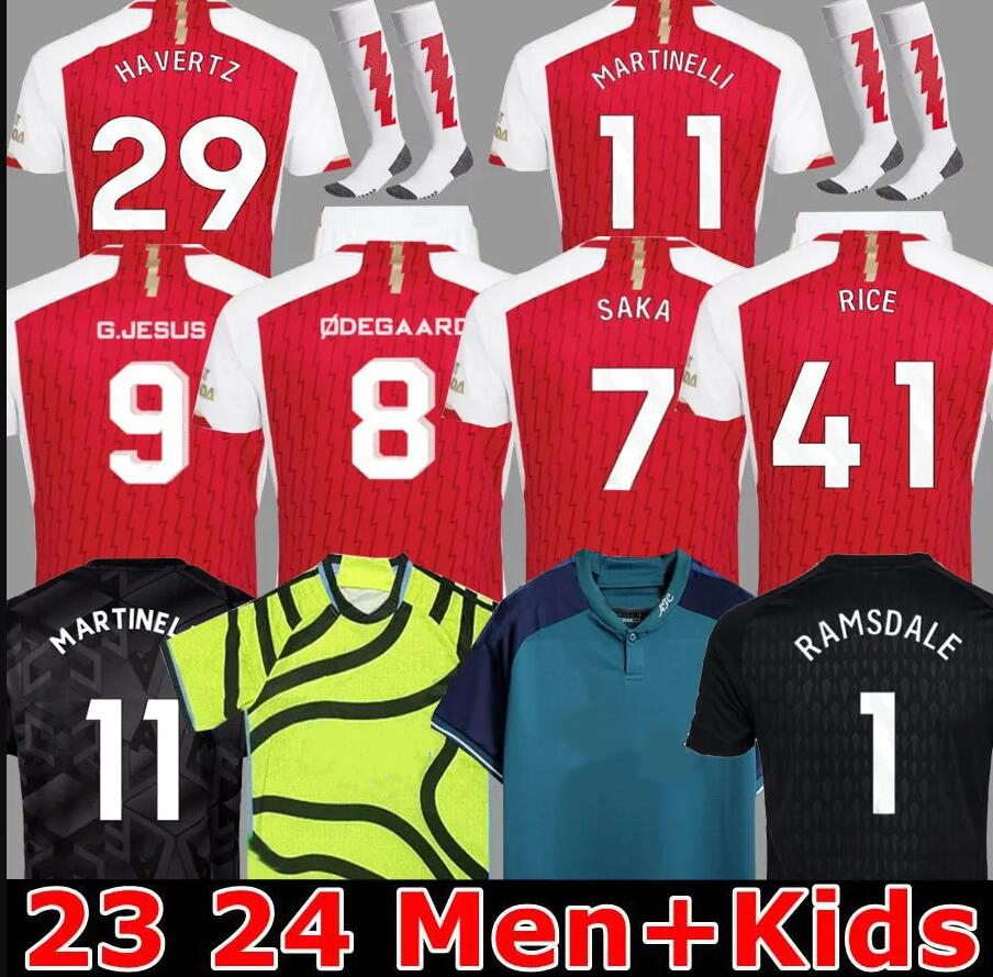 2324 SMITH ROWE PEPE SAKA soccer jerseys Fans Player version ODEGAARD THOMAS MARTINELLI TIERNEY 2023 no more red football shirt Men Kids kit sets G.JESUS RICE HAVERTZ, Away men fans epl