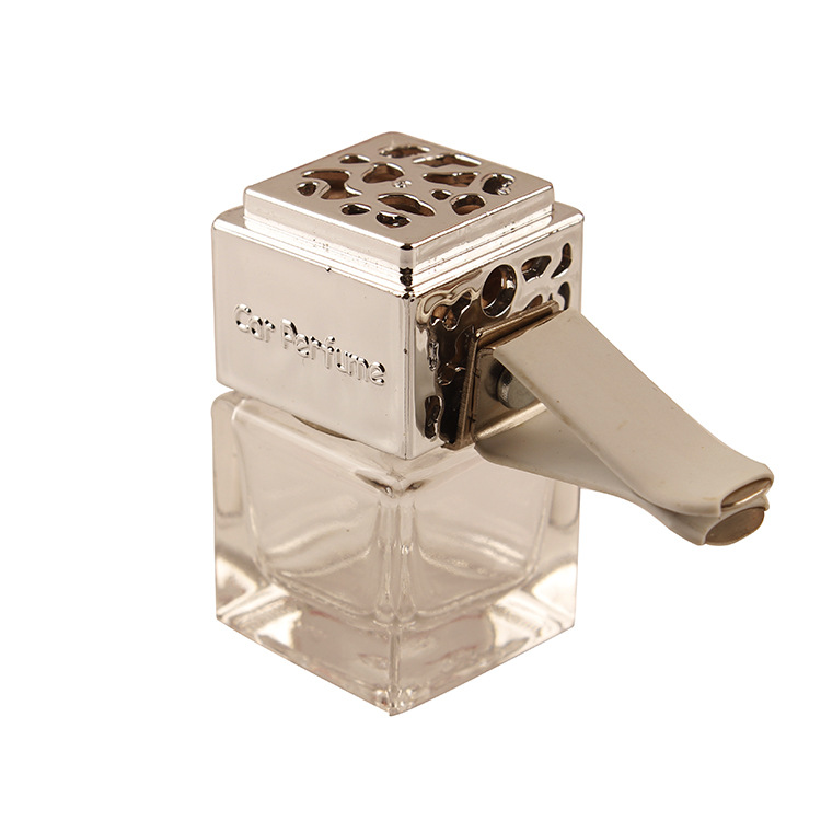 Glass Car Perfume Air Freshener Vent Clip - Empty Bottle Essential Oils Diffuser