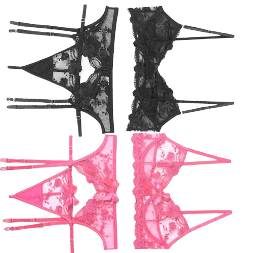 Bras Sets Women Lingerie Set Lace Embroidery Push Up Bra Panties Deep V Gather Top Sexy Underwear Brassiere1887303