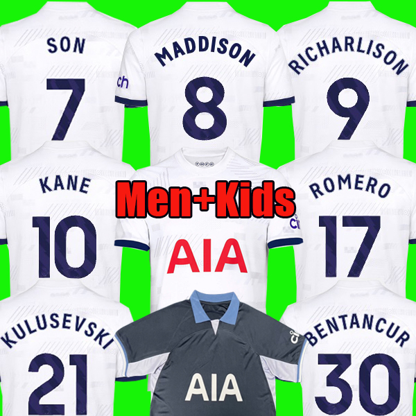 KANE SON MADDISON 23 24 Soccer Jerseys KULUSEVSKI RICHARLISON PEDRO PORRO 2023 2024 BENTANCUR ROMERO Tottenham Football kit shirt SPURS top Men kids set unifomrs, 23-24 home patch
KANE SON MADDISON 23 24 Soccer Jerseys KULUSEVSKI RICHARLISON PEDRO PORRO 2023 2024 BENTANCUR ROMERO Tottenham Football kit shirt SPURS top Men kids set unifomrs, 23-24 home patch