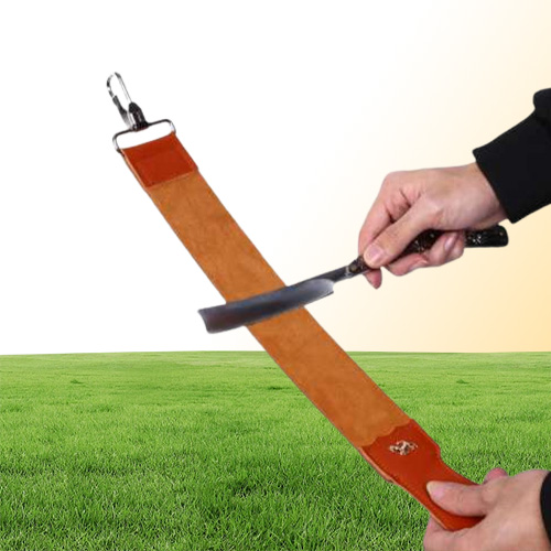 EECOO Genuine Leather Strop Strap Barber Straight Razor Folding Knife Knives Sharpening Shave Sharpener Sharpening Belt6274490