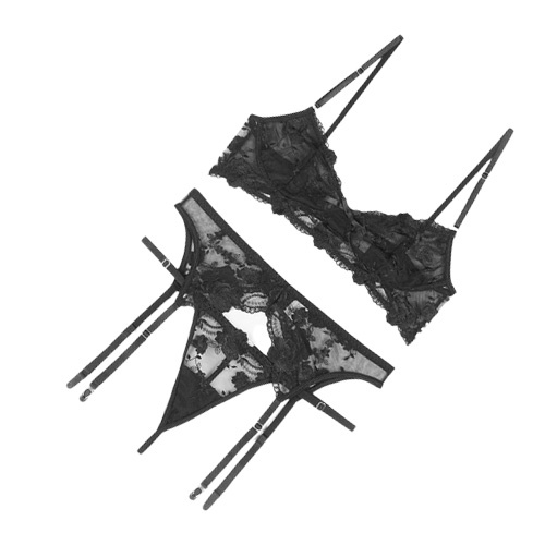 Bras Sets Women Lingerie Set Lace Embroidery Push Up Bra Panties Deep V Gather Top Sexy Underwear Brassiere1887303