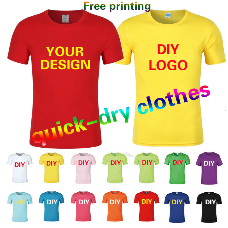 Men's T-Shirts Quick Dry Clothes Custom Marathon T-shirt Class Wear Culture Shirt Printed Advertising Shirt Short Sleeve Work Clothes 230715