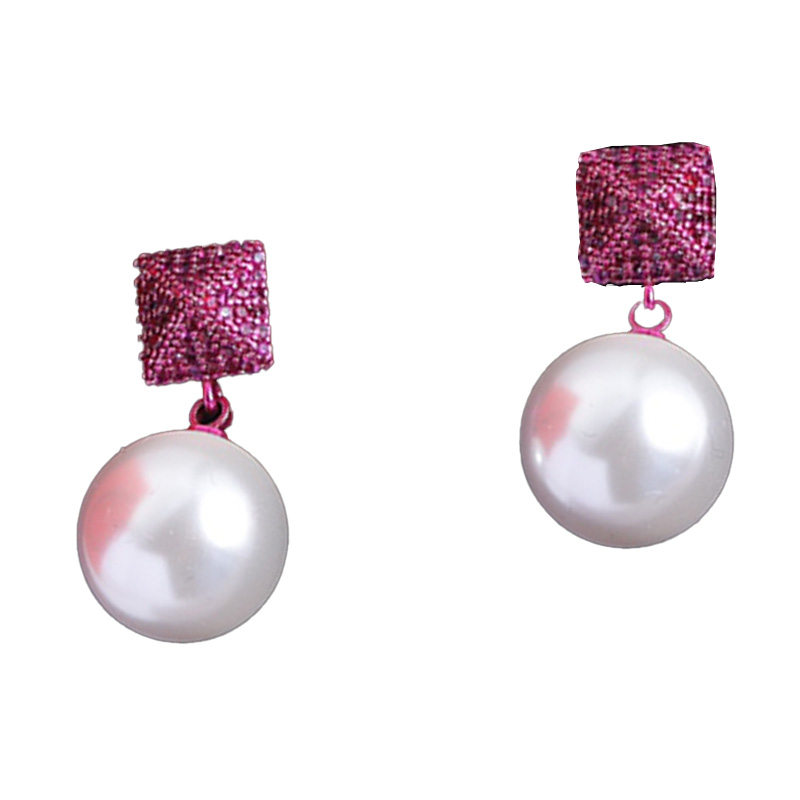 Ladies Pearly Earrings Chic Charm Gold Earrings Simple Classy Eardrops Jewelry Party Jewelry Headdress With Box Package