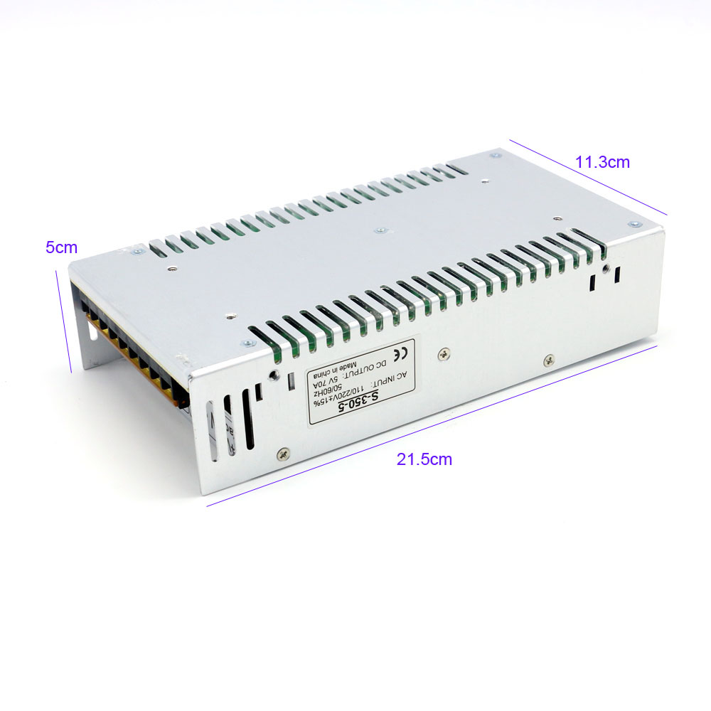 5V Power Supply 70A 350W 110V / 220V AC to DC 5V 70amp Universal Transformer Switching Driver Converter 5V Power Adapter for WS2812B WS2813 LED Strip 