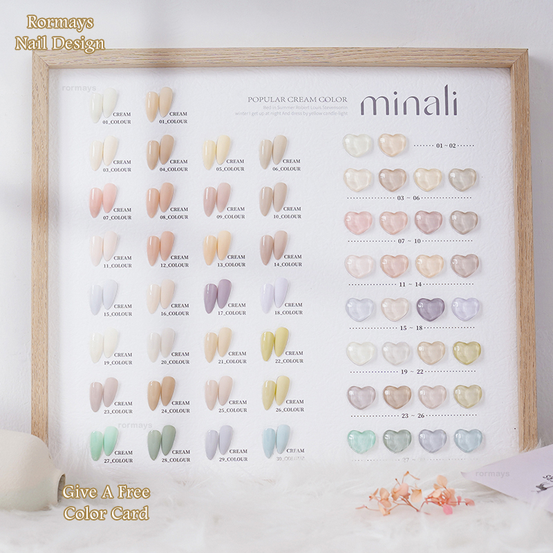 Rormays 30 Color Gel Nail Polish Set New Spring And Summer Candy Color Macaron Color Mixed Gel Semi Permanent Immersion Varnish UV LED Nail Salon Gel 