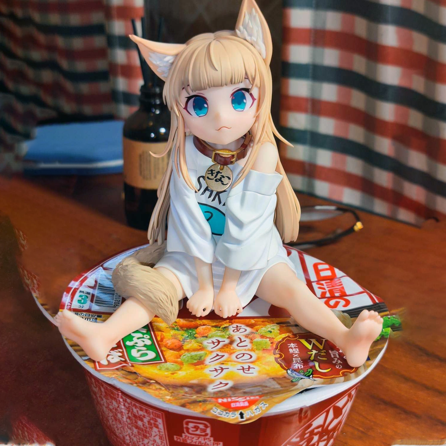 Cartoon Figures 14cm Uchi no Neko ga Onnanoko de Kawaii Kinako Cute Girl Model PVC Anime Action Hentai Figure Collection Model Toys Doll Gifts