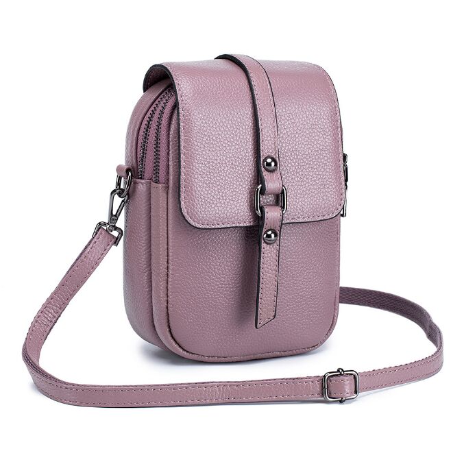 Bag for Women Cell Phone Purse Smartphone Wallet Shoulder Strap Handbag Genuine Leather Casual Solid Crossbody Bags