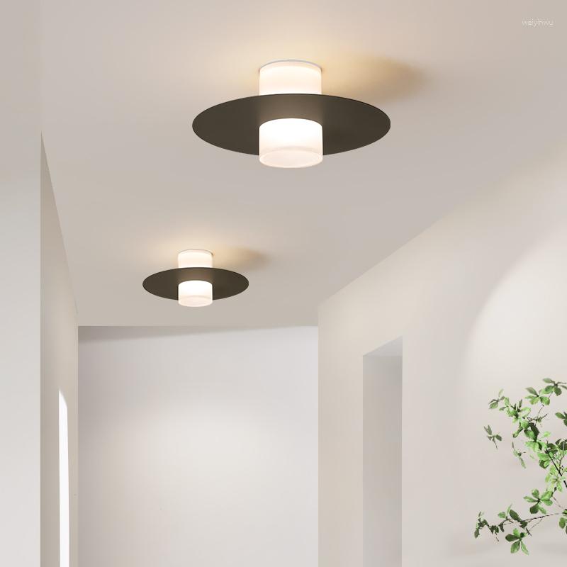 Lights Ceiling Led Light Aisle Corridor Hallway Modern Chandelier Lamp For Living Room Dining Kitchen Bedroom Black White