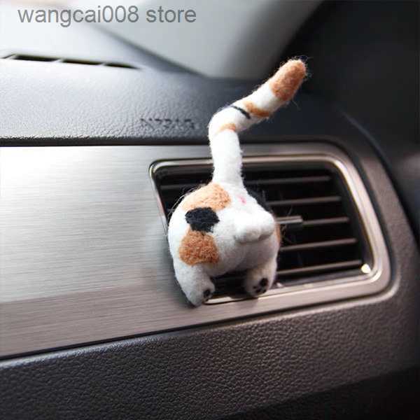 Interior Decorations Creative Car Decoration of Cat butt Cat Animal Wool Felting Handmade Toy Doll Felt Poked DIY Arts Crafts Needlework T230717