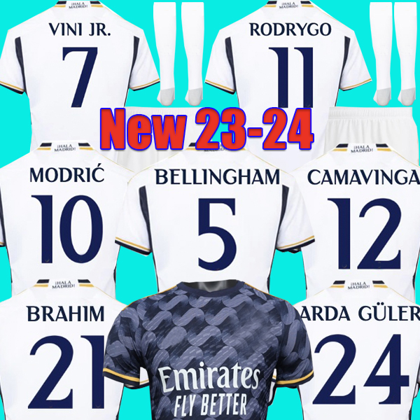 VINI JR BELLINGHAM soccer jerseys 23 24 football shirt RODRYGO MODRIC VALVERDE CAMAVINGA REAL ARDA GULER MADRIDS camiseta de futbol men kids kit 2023 2024 camisetas, Player 23-24 home ucl