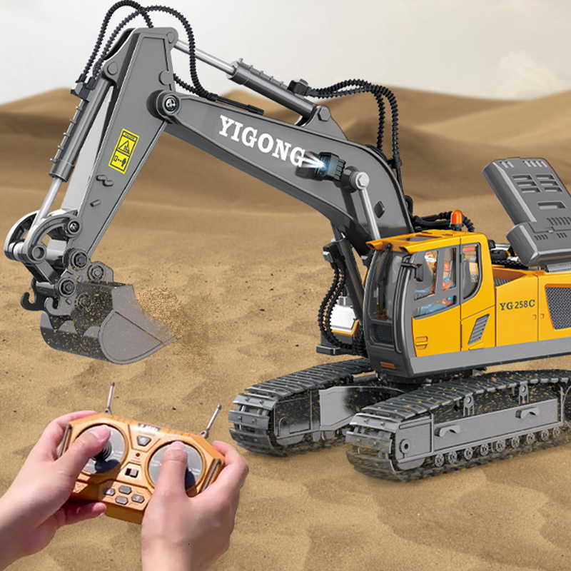 Remote Control Child's Toy Truck: Robust Radio Commanded Model Cars & Digger Set