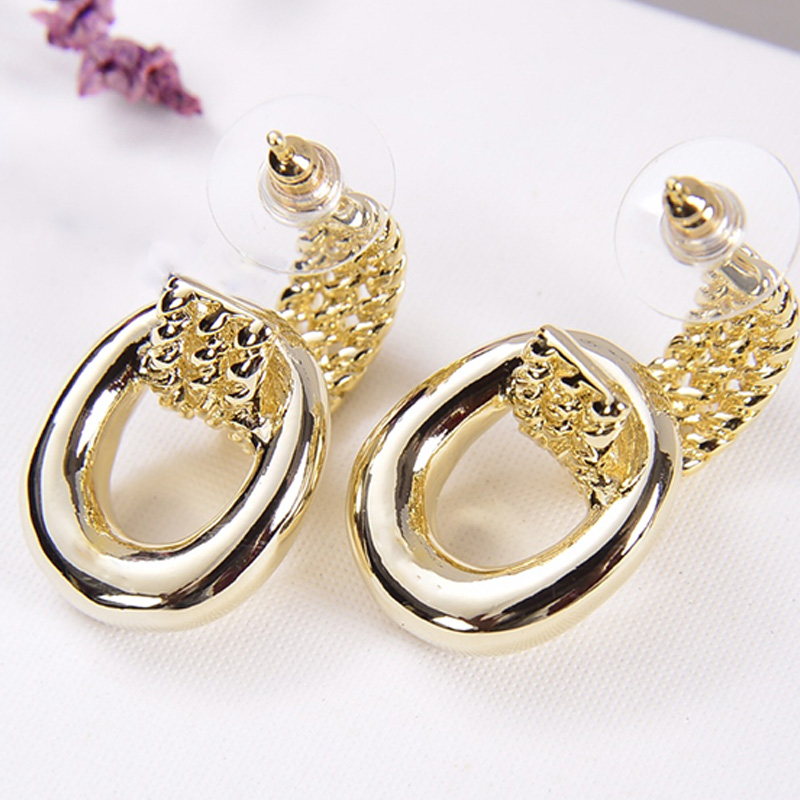 Simple Metal Earrings Chic Charm Gold Earrings Simple Trendy Fancy Eardrops Jewelry Party Jewelry Headdress With Box Package