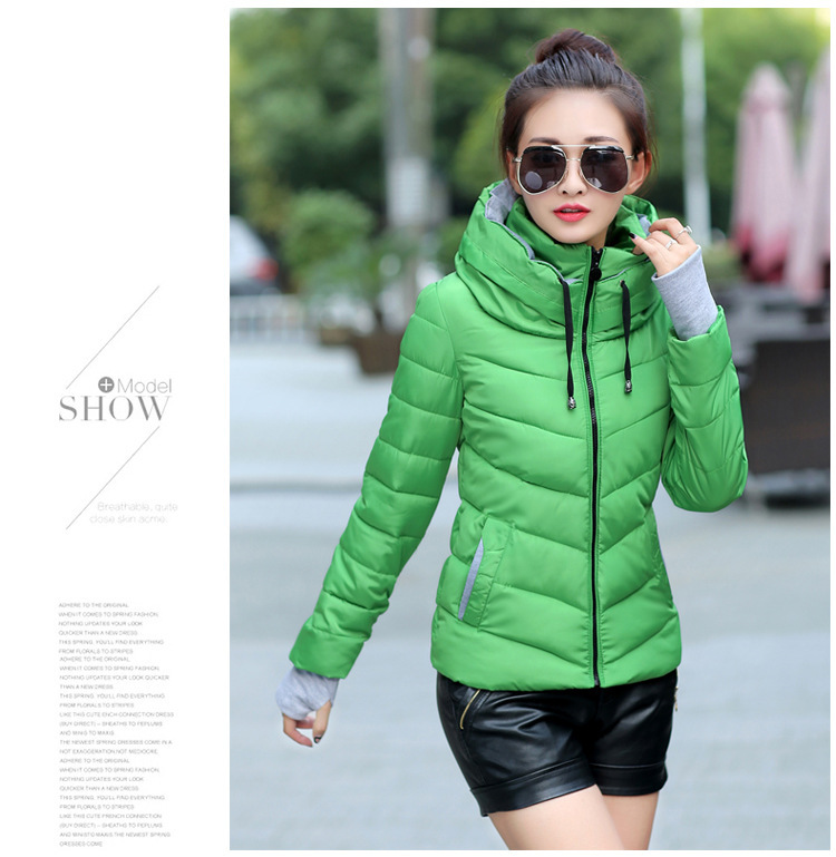 L008 Women Down Jacket Yoga Short Outfit Solid Color Puffer Coat Sports Winter Padded Parka