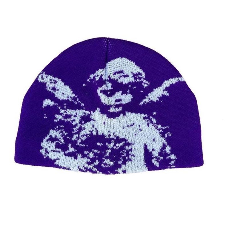 Beanie/Skull Caps Fashion Knitted Winter Hat For Women Lightweight Foldable Keep Warm Windproof Cycling Hats Y2K Beanies Hat street accessory goth 230