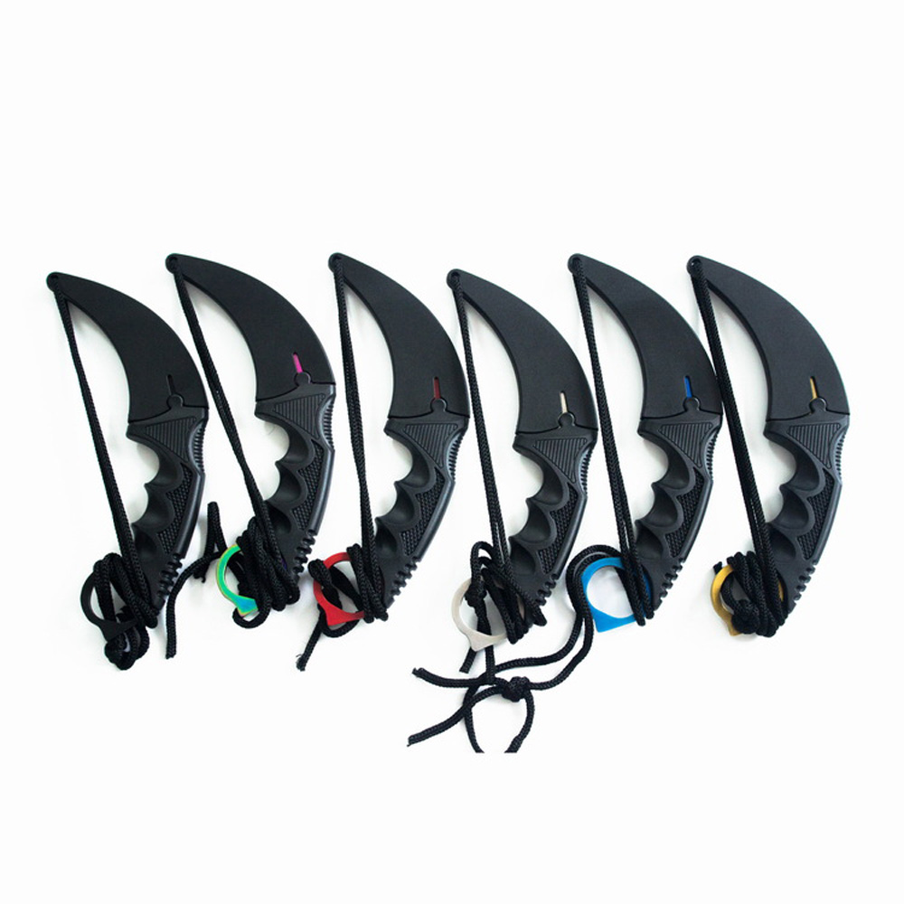 Top Quality C7145 CSGO Counter Strike Karambit Knife 3Cr13Mov Steel Blade ABS Handle Claw Knives with Sheath Outdoor Hunting Survival Fighting Camping