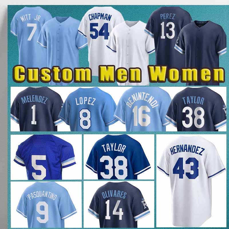 2023 City Connect Bobby Witt Jr Baseball Salvador Perez Royals Jersey Vinnie Pasquantino Aroldis Chapman Mesh Aroldis Chapman Brad Keller Carlos Hernandez Kansas
