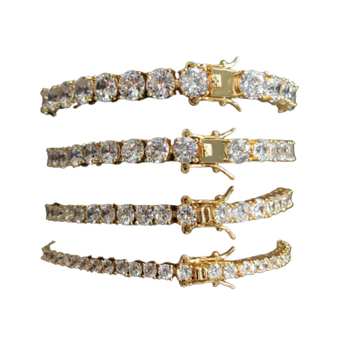 Tennis Designer Bracelet diamond Luxury Jewelry gift 3 4 5 6 mm 7 8 inch fashion moissanite white gold bracelets for men Adult hip
