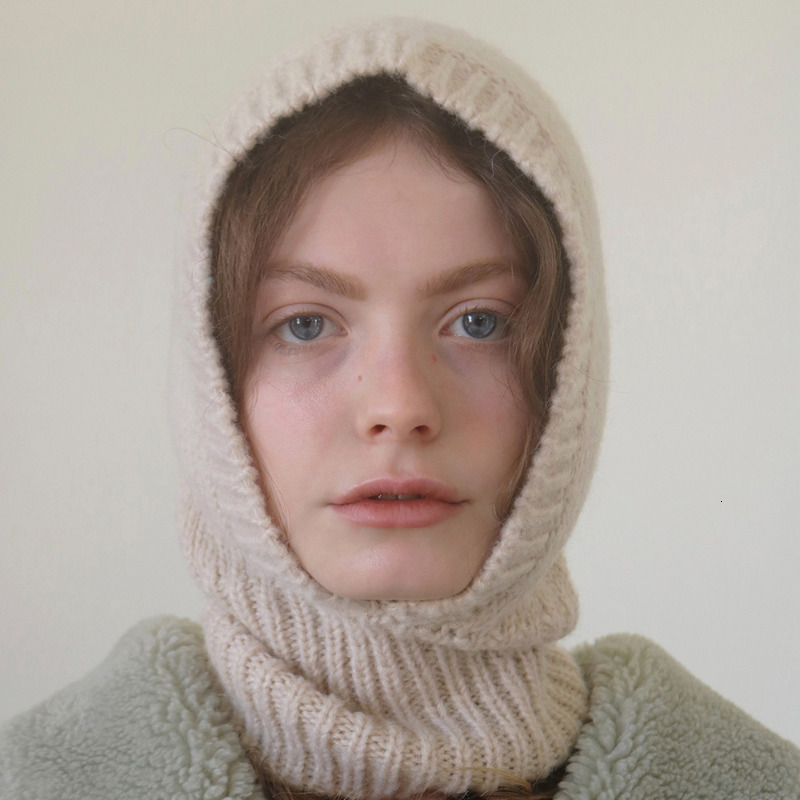 Fashion Face Masks Neck Gaiter Y2k Women Knitted Balaclava Cap Winter Outdoor Unisex Men Warm Ear Protection Scarf Wool Pullover Snood Hat Collar Bonn