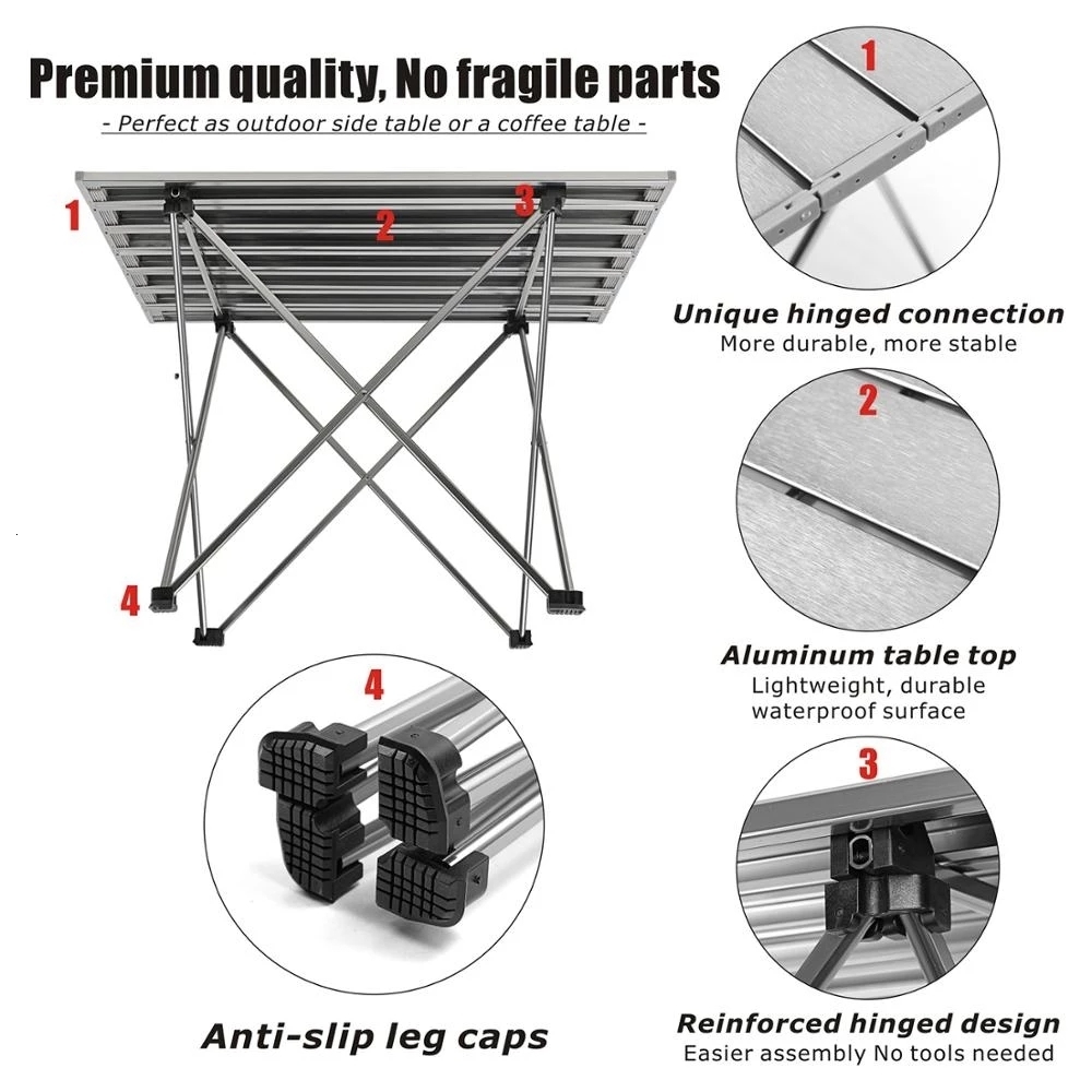 Camp Furniture Portable Table Folding Camping table Desk Foldable Hiking Traveling Outdoor Garden Picnic table Al Alloy Ultra-light 230716