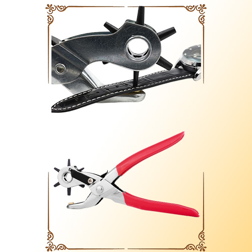 Sunshinejewelry Hole Punch Plier Tool For Duty Strap Leather Paper Bags Watch Revolving DIY Crafts Belt and Jeans Buttons