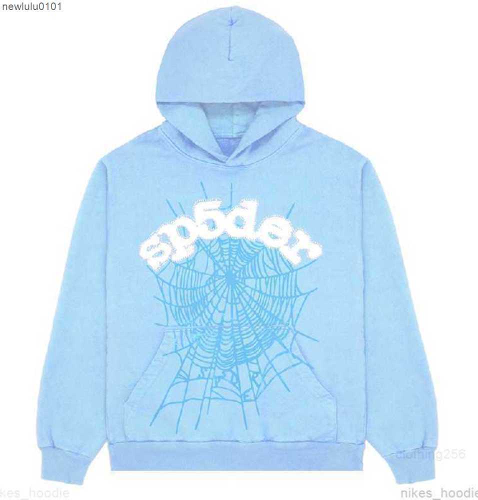 Mens Hoodies Sweatshirts Sky Blue Spder Hoodie Men Women Hip Hop Young Thug Spider Hoodie World Wide Sweatshirts Print Pullover RCJT001