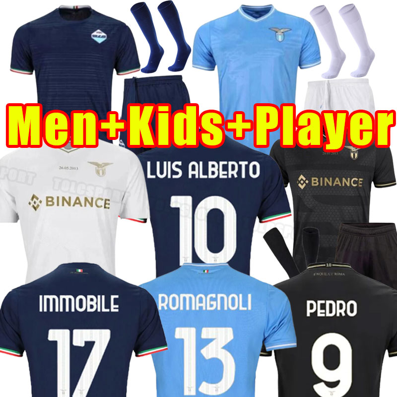23 24 Lazio soccer jerseys SERGEJ 2023 2024 LAZ anniversary football shirt 10th PEDRO LUIS ALBERTO IMMOBILE Men Kids kits maglia da calcio fans player version