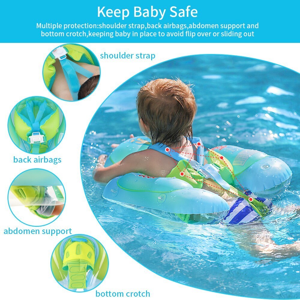 Sand Play Water Fun Baby Swimming Float With Canopy Inflatable Infant Floating Ring Kids Swim Pool Accessories Circle Bathing Summer Toys 230617