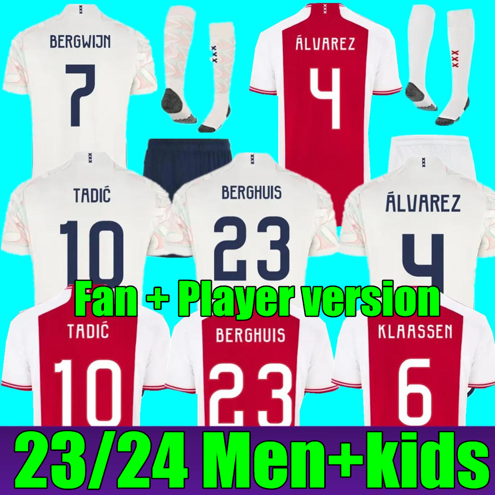 2023 2024 New AjaxS TADIC home Soccer Jerseys 23 24 home away BASSEY BERGHUIS CRUYFF Kits KLAASSEN fan Player version BERGWIJN MARLEY football shirts men kids set, Adult home+world cup patch 
2023 2024 New AjaxS TADIC home Soccer Jerseys 23 24 home away BASSEY BERGHUIS CRUYFF Kits KLAASSEN fan Player version BERGWIJN MARLEY football shirts men kids set, Adult home+world cup patch