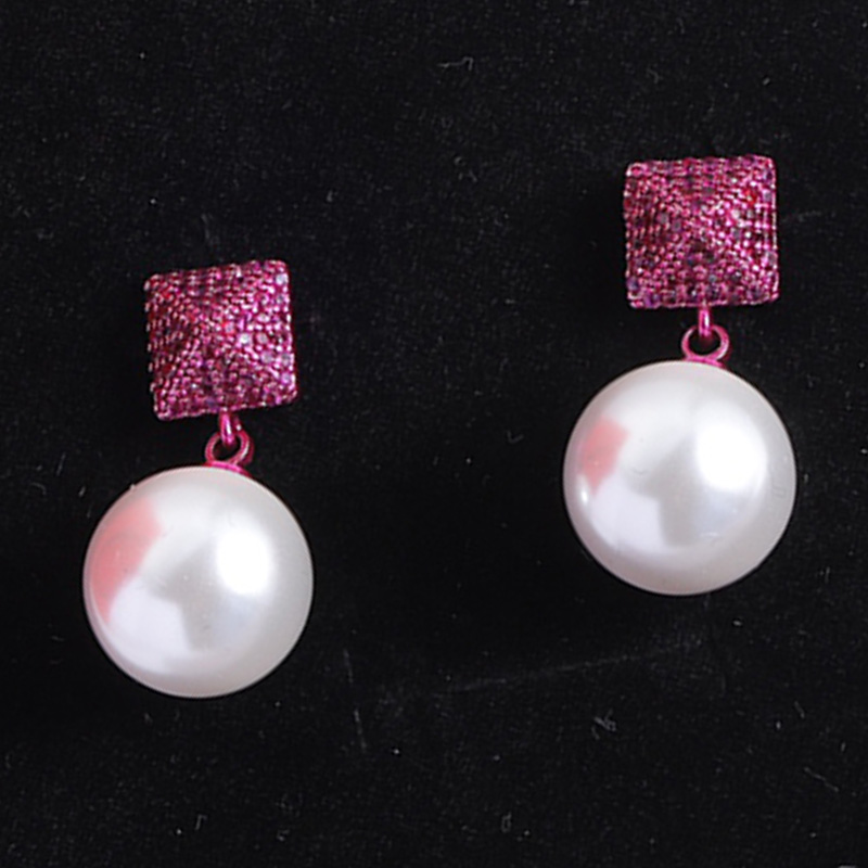 Ladies Pearly Earrings Chic Charm Gold Earrings Simple Classy Eardrops Jewelry Party Jewelry Headdress With Box Package