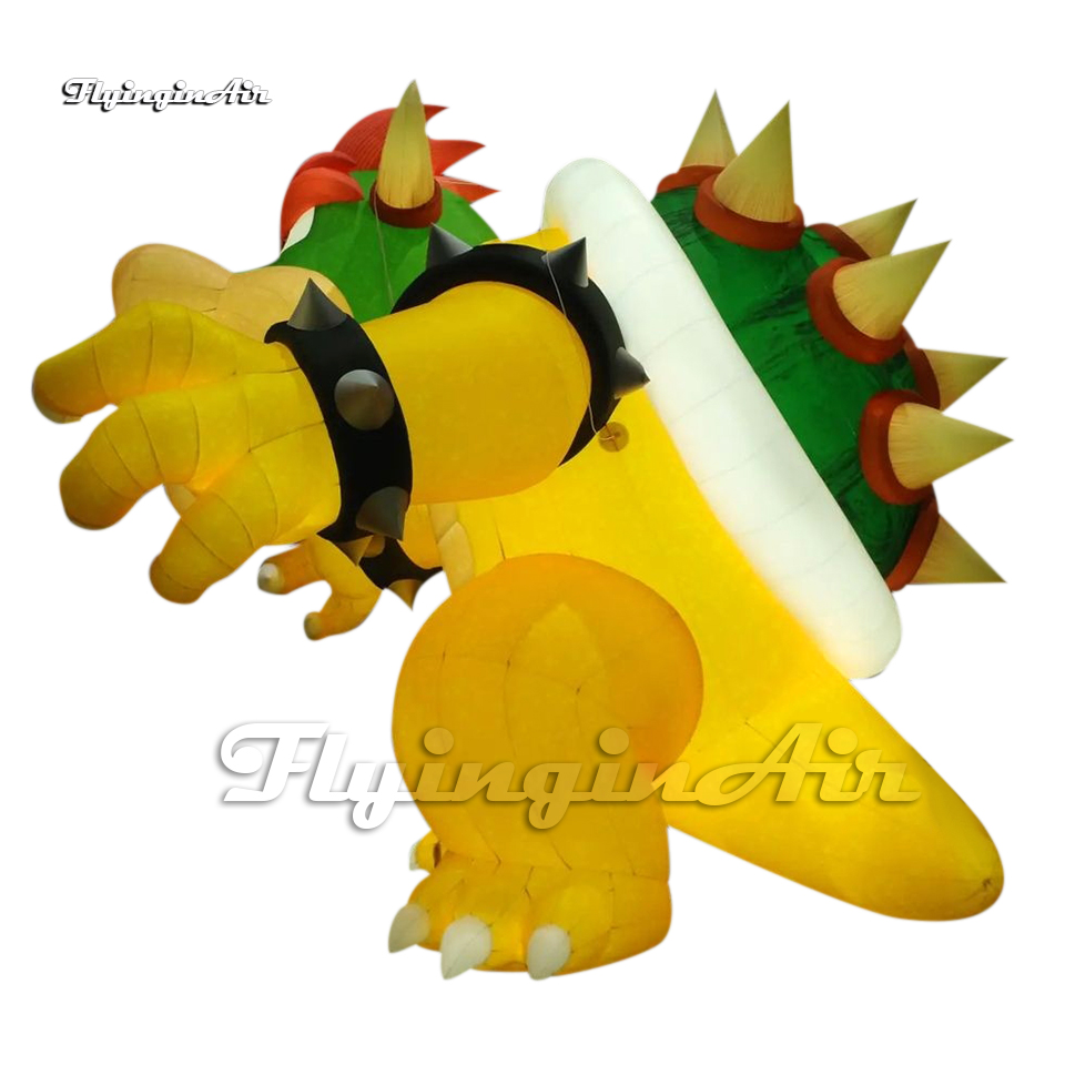 Amazing Giant Inflatable Bowser King Koopa 6m Cartoon Character Airblown Evil Turtle Model For Comic-con Event Show