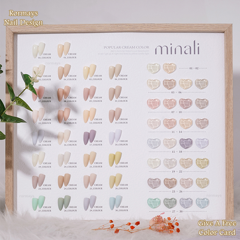Rormays 30 Color Gel Nail Polish Set New Spring And Summer Candy Color Macaron Color Mixed Gel Semi Permanent Immersion Varnish UV LED Nail Salon Gel 
