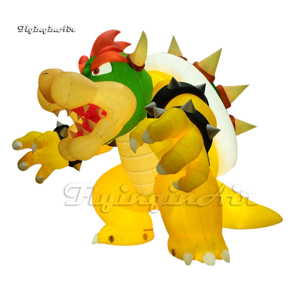 Amazing Giant Inflatable Bowser King Koopa 6m Cartoon Character Airblown Evil Turtle Model For Comic-con Event Show